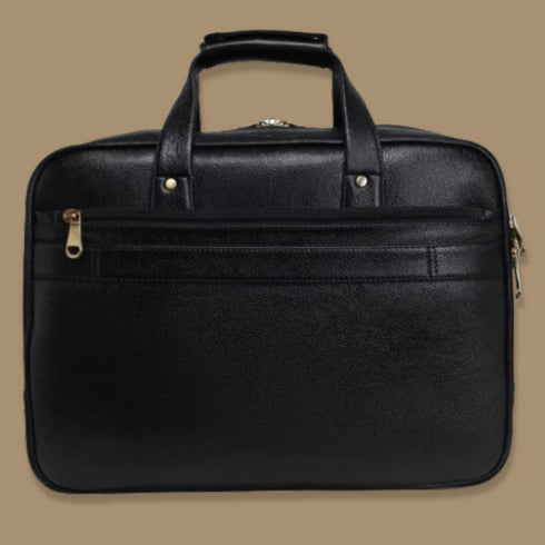 Atharv Black Multi Compartment Laptop bag Mozri
